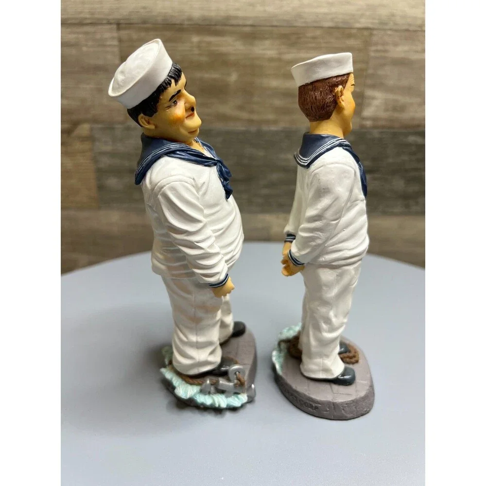 1999 Dave Grossman Creations Laurel & Hardy Navy Sailor Resin Figurines /5000